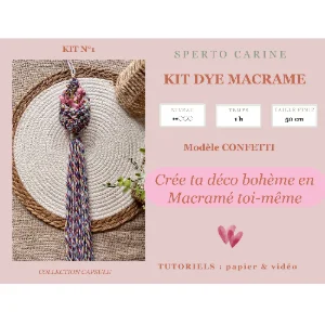 Kit Dye Macramé — modèle CONFETTI