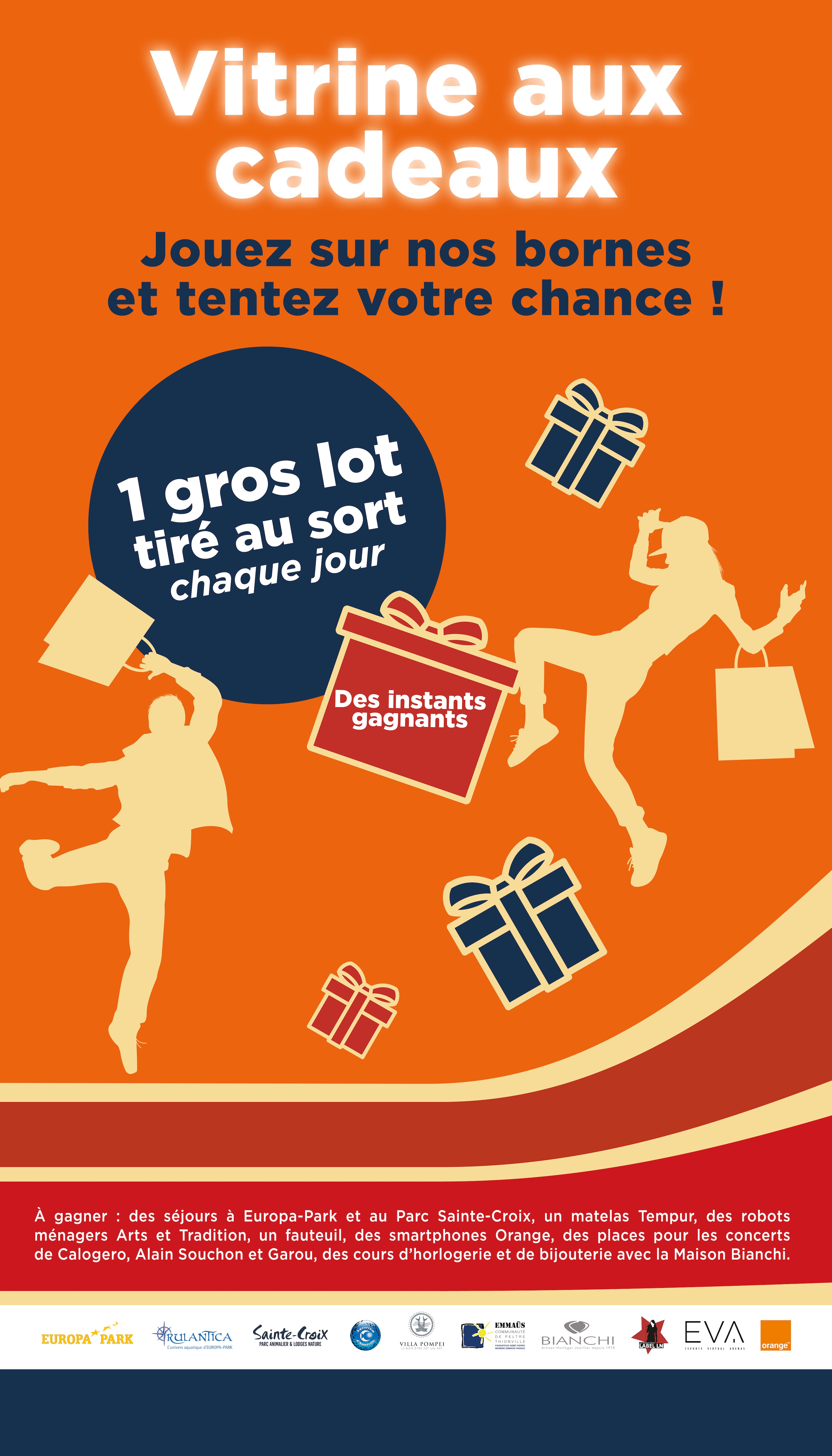 Roll-up vitrine aux cadeaux